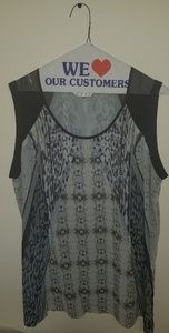 Cabi blue & white top